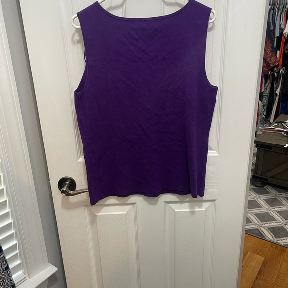 Kasper tank pullover large sleeveless top large - Picture 5 of 8